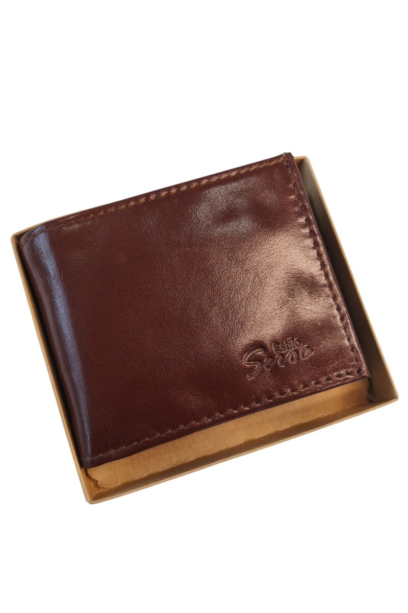 Billetera de cuero volante interior Marrón