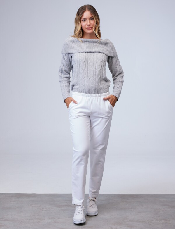 Pantalon Yoga Algodon BLANCO