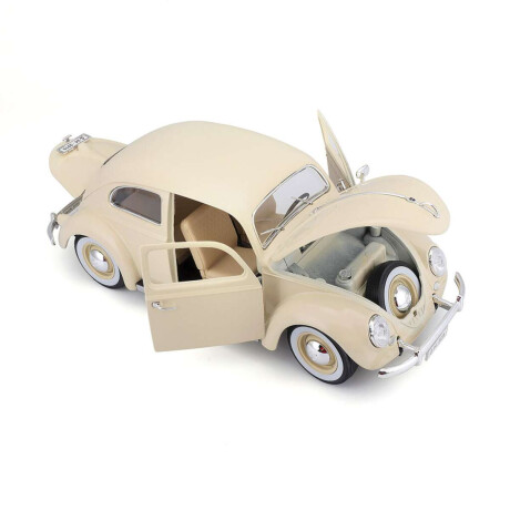 Bburago Escala 1:18 Auto de Colección Volkswagen Käfer-Beetle Blanco (1955)