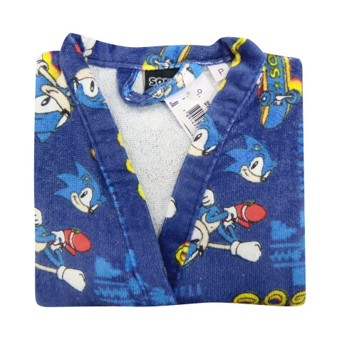 Bata de Baño Infantil Velour Sonic Talle P al G AZUL