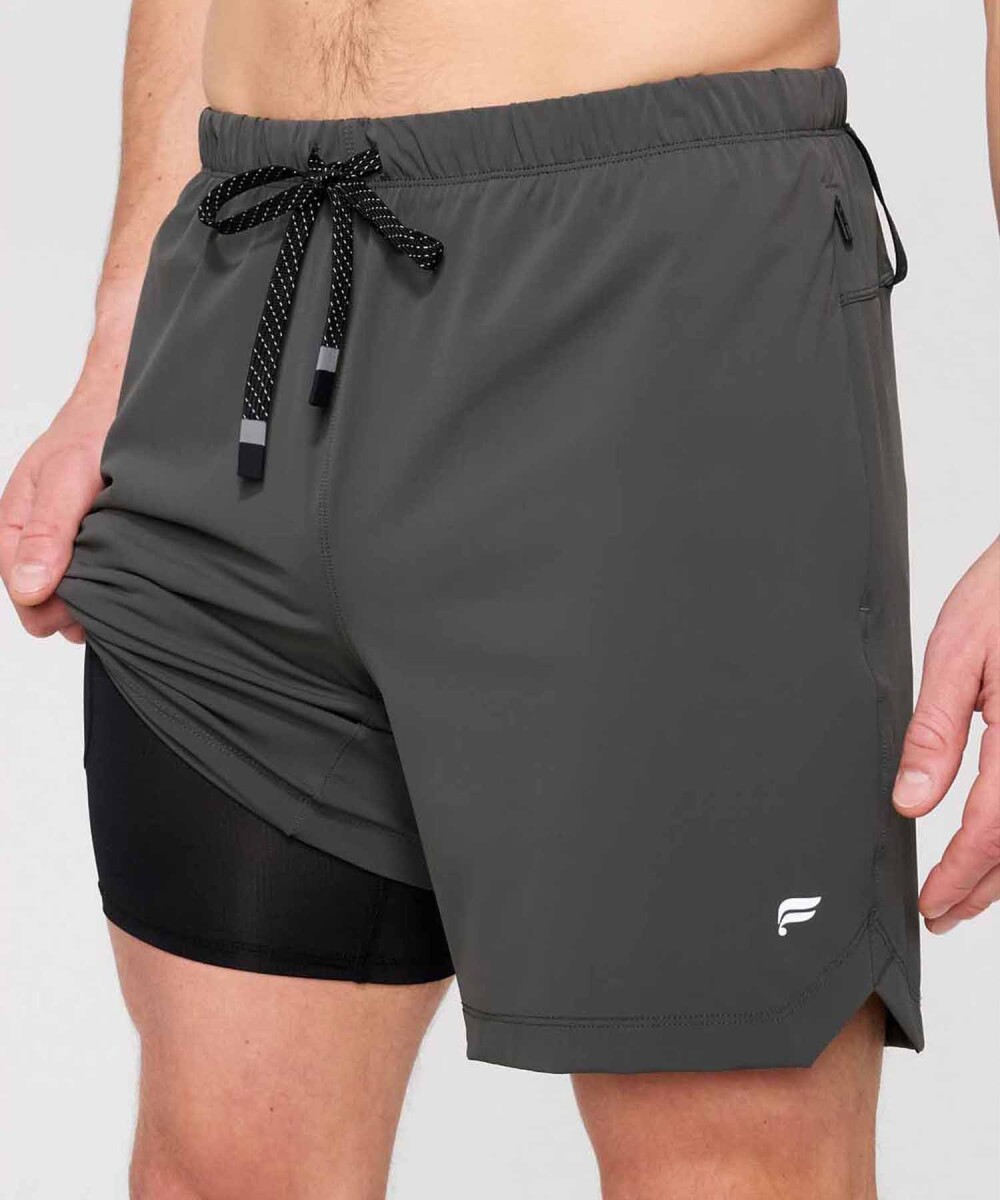 Short Con Malla The One Short Lined 7" Hombre - Onyx 