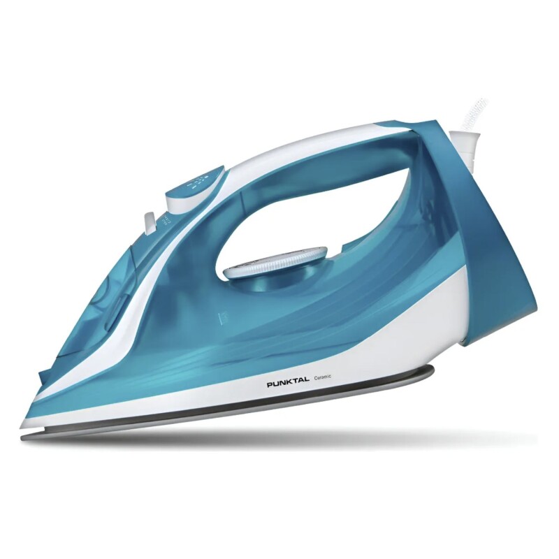 Plancha A Vapor Punktal con Cable base cerámica 360 2200w Celeste