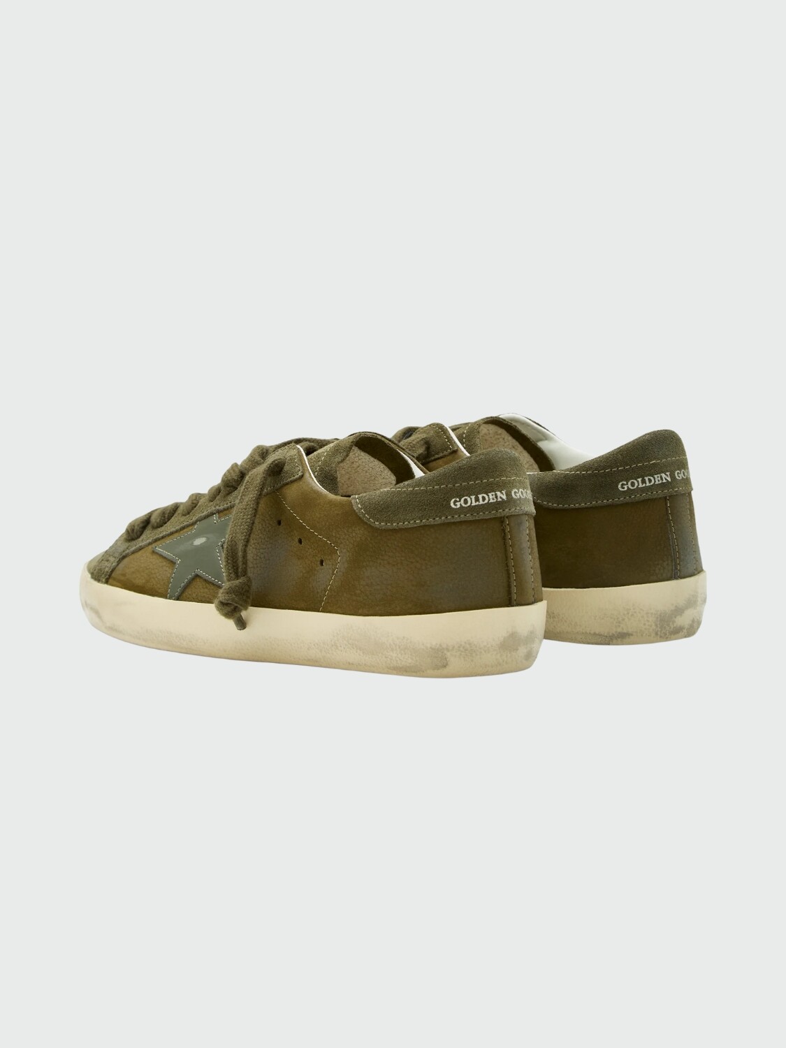 GOLDEN GOOSE - Zapatillas SUPER STAR SUEDE UPPER LEATHER STAR AND HEEL 35549