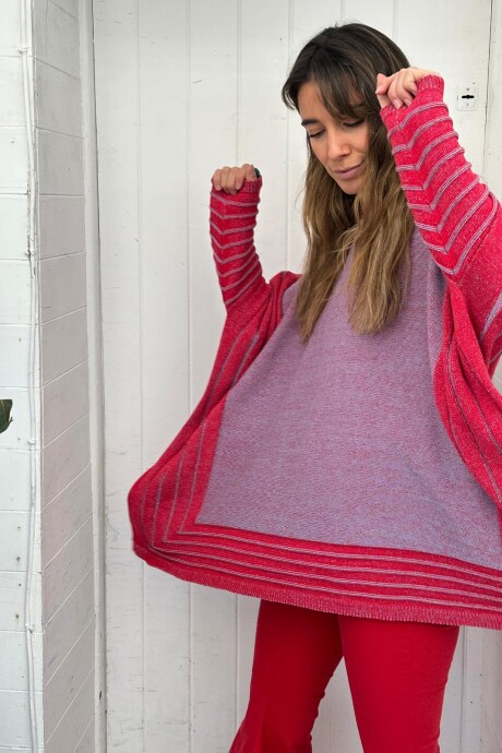 Sweater Sand Rojo/Celeste