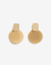 Aros Colgantes Cortos Metal Aros Cortos Chapones - Dorado