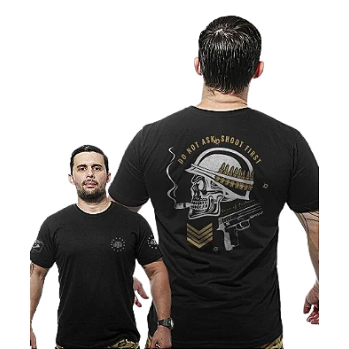 Remera manga corta con Frases - Beige 