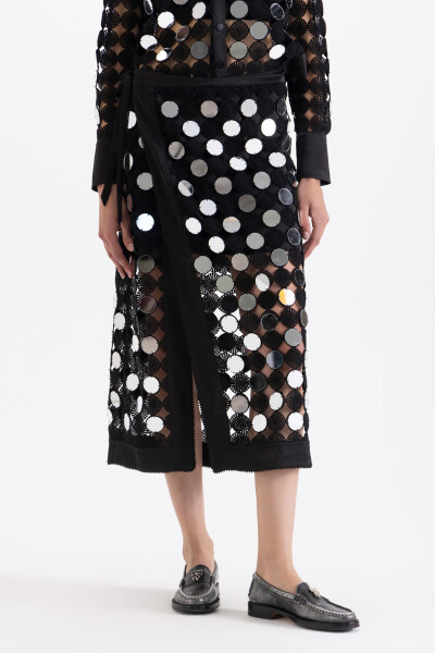 POLLERA MIRRORS Negro