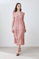 Maxi vestido romantico estampa liberty floral rosa