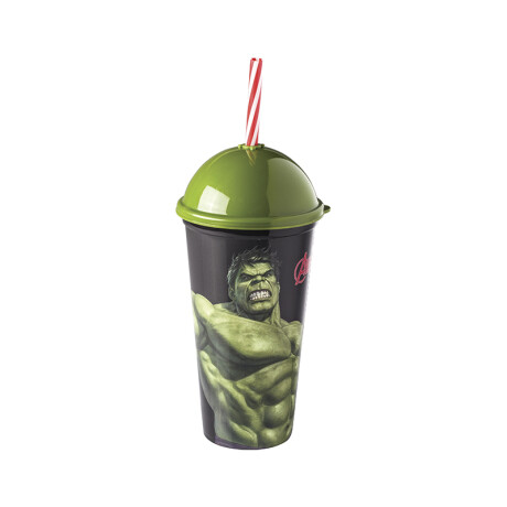 Vaso Personaje Con Sorbo 500 ML Hulk