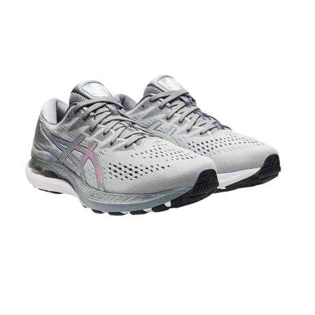 ASICS GEL-KAYANO 28 PLATINUM Light Grey & Rainbow