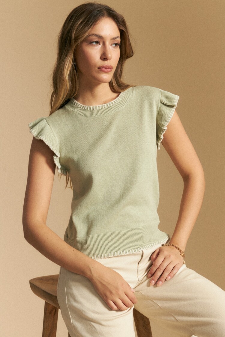 CHALECO MARGARITA Pistacho