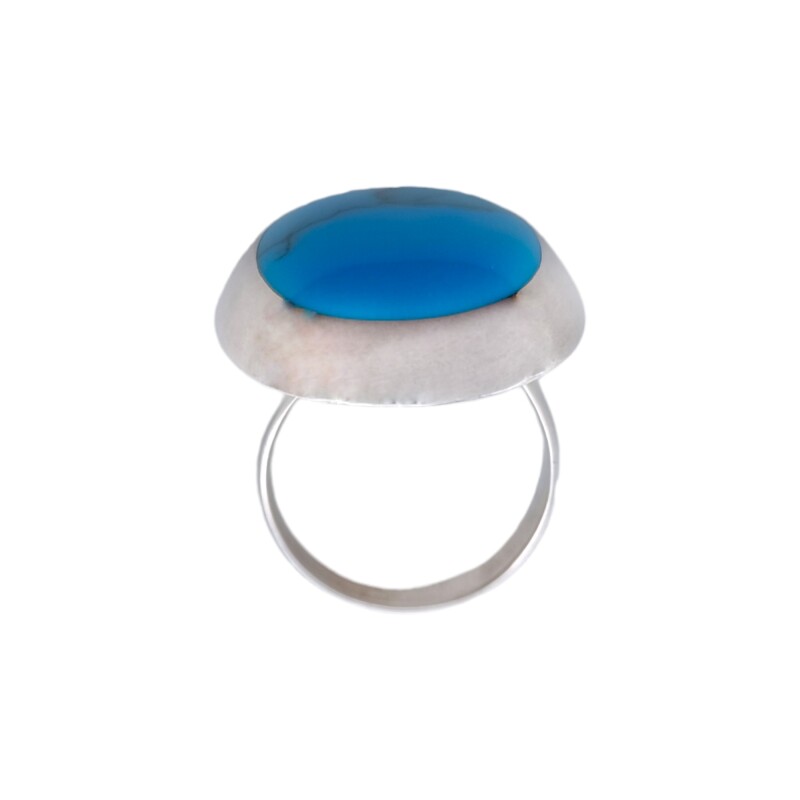 Anillo Oval-Plata 925 Ajustable-Piedra Turquesa-AN3258 conpiedra