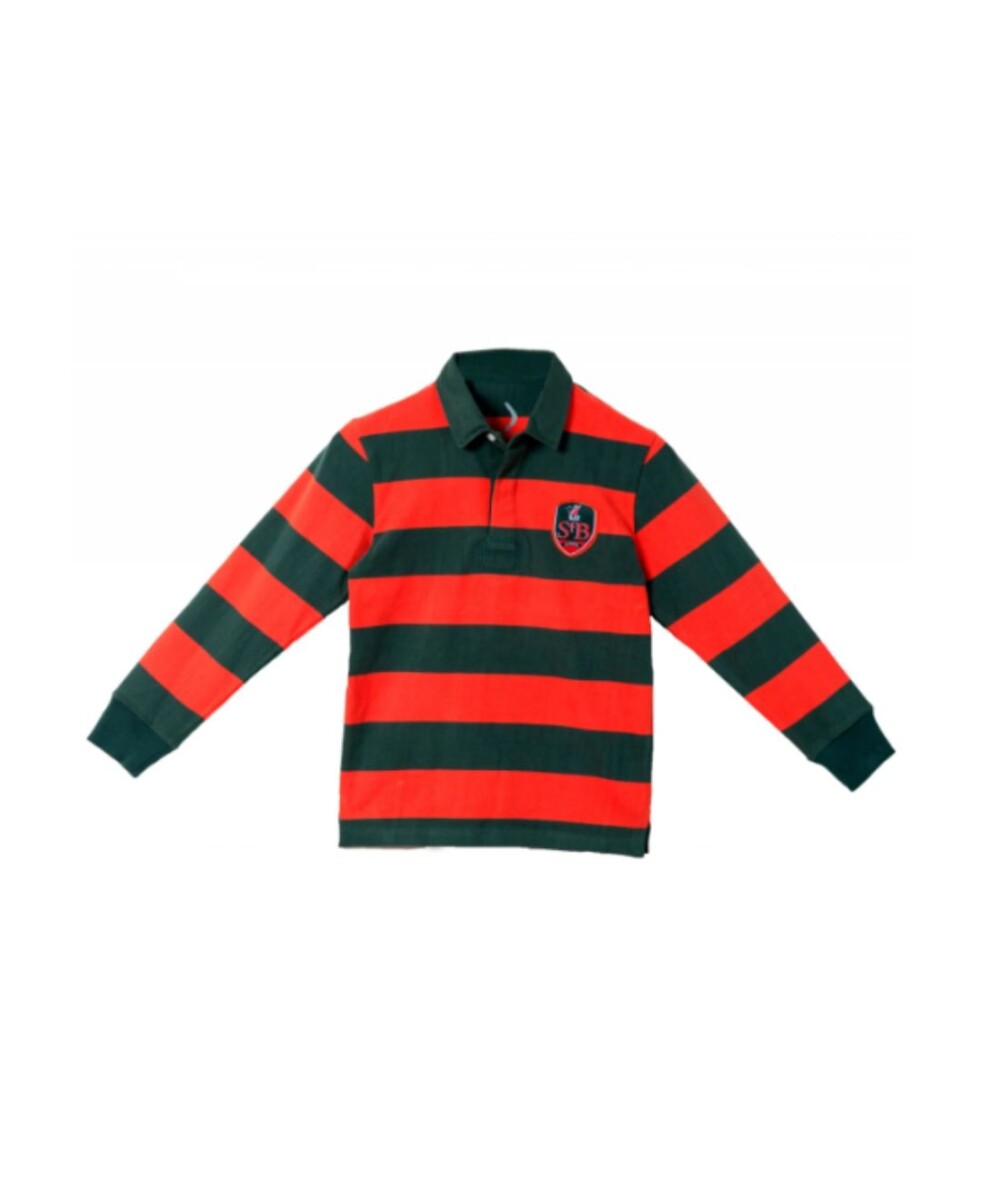 Remera Polo Rayada St. Brendan`s - Naranja / Verde 