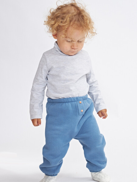 Pantalón deportivo con botones Azul