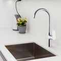 GRIFERIA DE COCINA MODELO NEW FLY COLOR CROMO RACOR 1/2" VERTICAL CONICO CAÑO CISNE RAMON SOLER Griferia De Cocina Modelo New Fly Color Cromo Racor 1/2" Vertical Conico Caño Cisne Ramon Soler