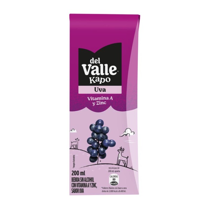 FRUGOS DEL VALLE KAPO UVA 200 ML única