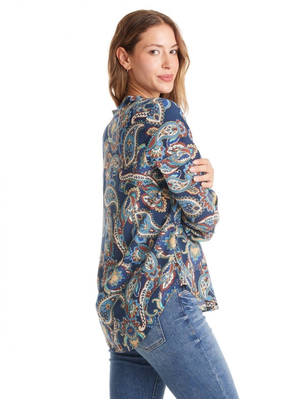 Blusa Arabescos AZUL/MULTI