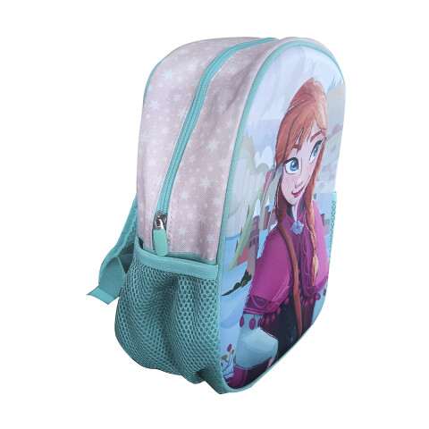 Mochila Infantil 3D Frozen Tafeta Chica 30 cm VERDE AGUA