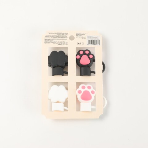TAPONES PARA PAJILLA DISEÑO NUBE Y GATO (4 UNIDADES) TAPONES PARA PAJILLA DISEÑO NUBE Y GATO (4 UNIDADES)