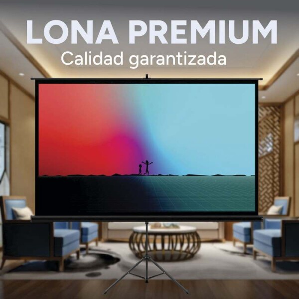 Pantalla De Proyección Con Trípode 100 Pulgadas HD 220cm largo x 120cm Variante Color Negro