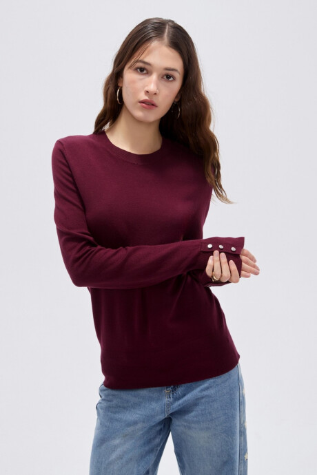 Sweater Tiral Cereza Oscuro
