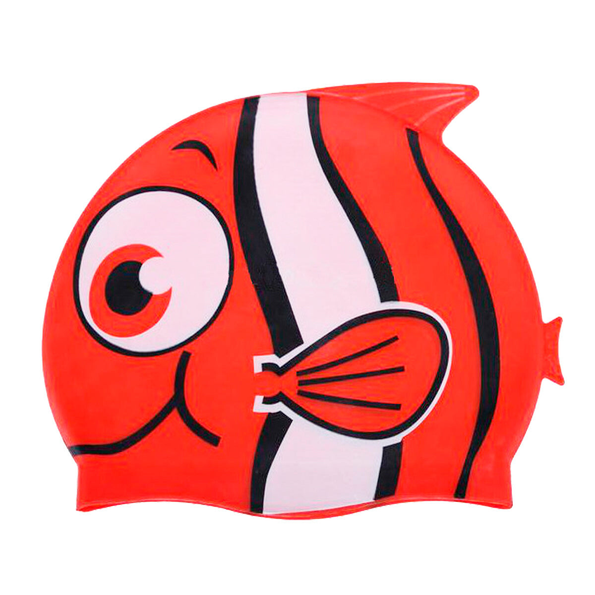 Gorra Natación Infantil Silicona Animales P/Piscina - Rojo 