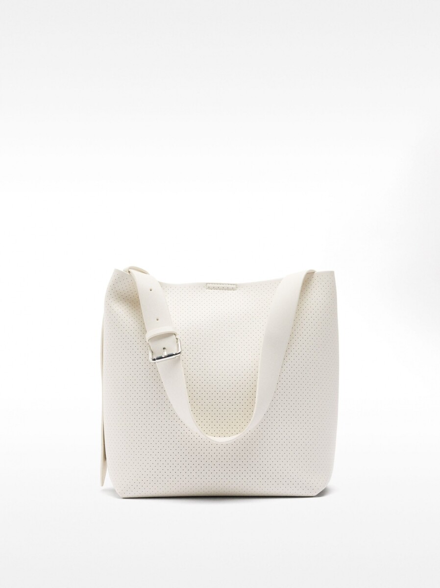 Bolso De Hombro Con Textura - crudo 