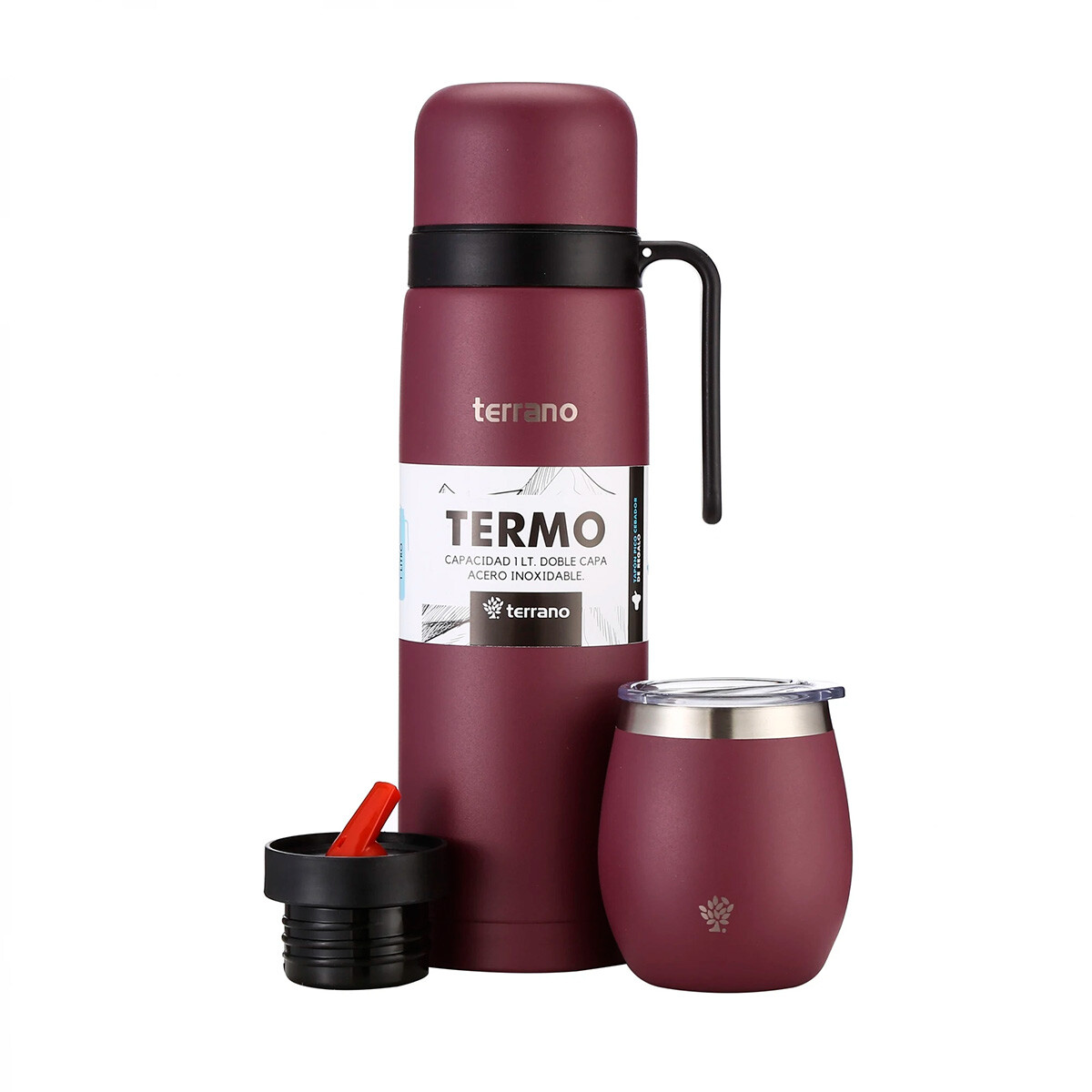 Kit Terrano Termo + Mate con Tapa - UVA 