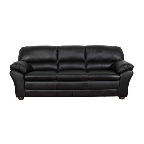 SILLÓN 3 CUERPOS CUERO NEGRO FLORENCIA