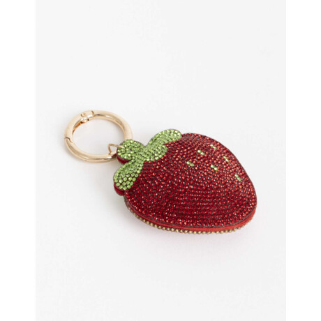 Llavero Y Bag Charm Frutilla Strass Combinacion Bicolor