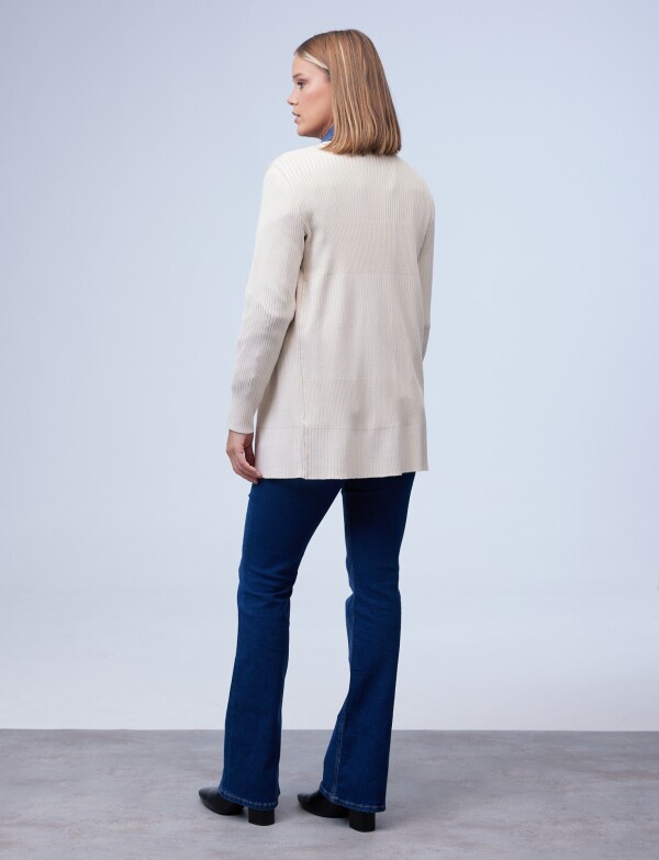 Cardigan Rib BEIGE