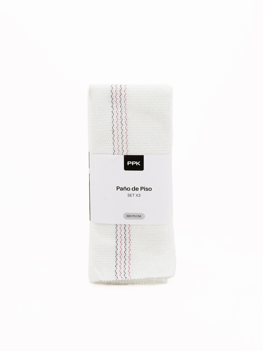 PAÑOS DE PISO SET X 3 PCS - BLANCO 