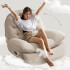 Sillónsillón Masajeador Poltrona Con Control Remoto Y Soporte Para Celular BEIGE