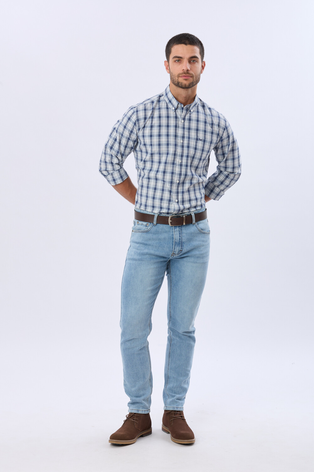 PANTALÓN DE JEAN SKINNY Celeste