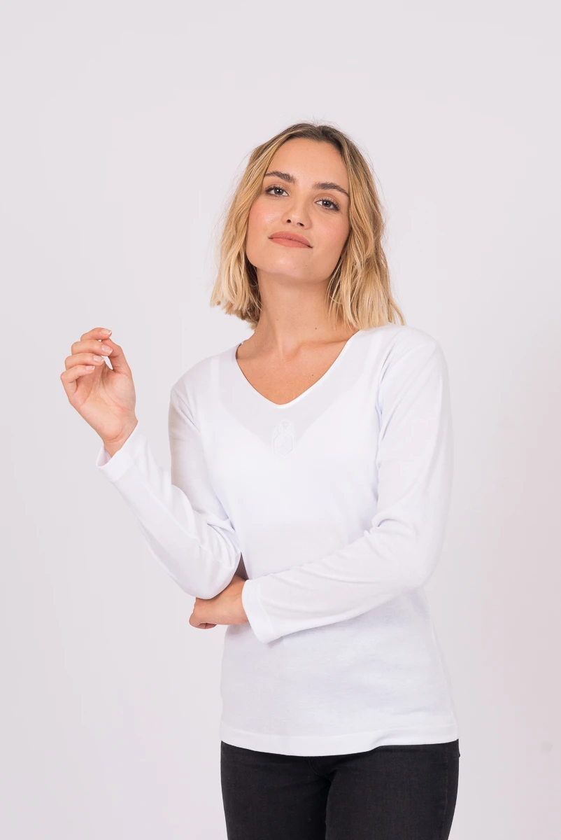 Camiseta Manga Larga - Blanco 