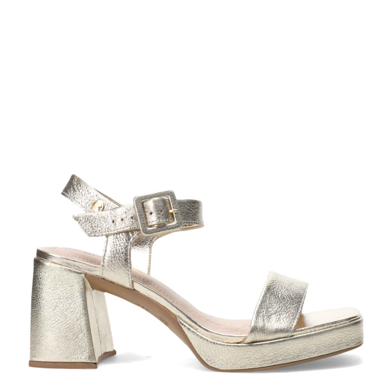 Sandalias de Mujer Bottero con Plataforma y Taco Dorado