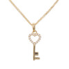 Colgante Llave de corazón en oro amarillo 18k con circonias- Sin cadena Colgante Llave de corazón en oro amarillo 18k con circonias- Sin cadena