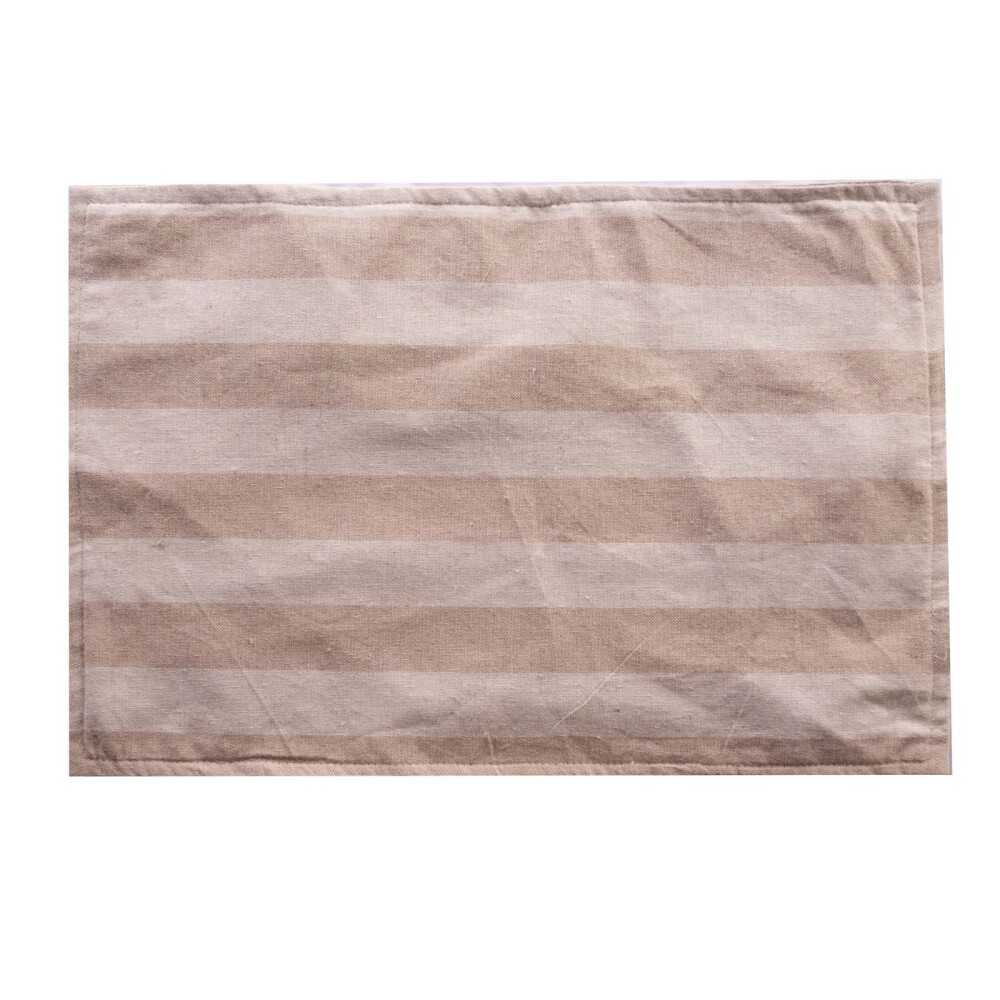 INDIVIDUAL RAYA WIDE LINO-Y-ALGODON 32*45, BEIGE