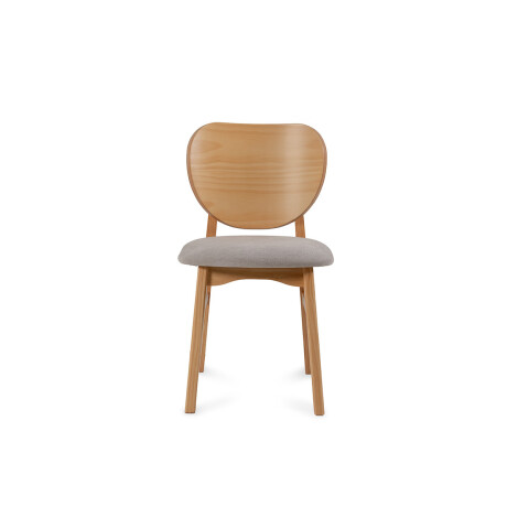 Silla Cleo - Cedro - Respaldo laminado - Tela Rústica Tostado (CH)
