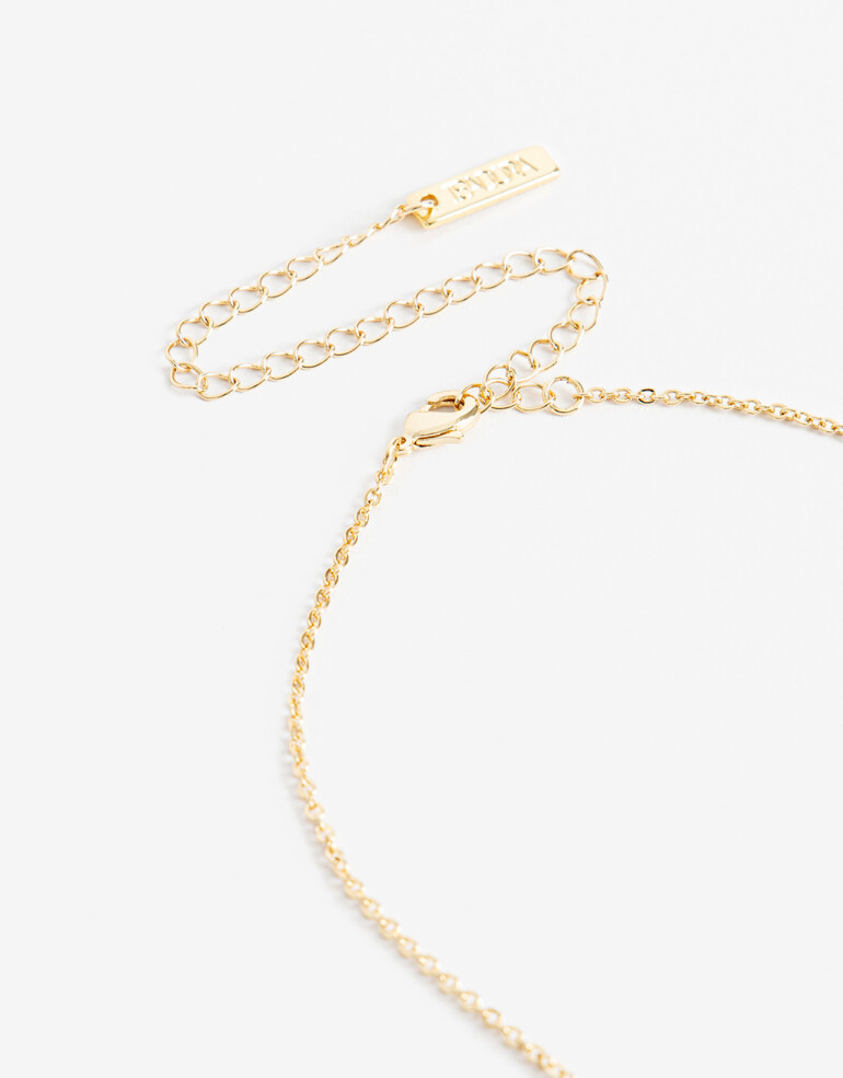 Bijouterie Set Cubic zirconia Set De Aros Pasantes Y Collar Cubic - Dorado