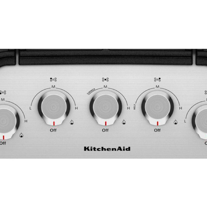 ESTUFA EMPOTRABLE KITCHEN-AID, 30"-76CM, 5 QUEMADORES, A GAS 001
