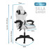 Silla Gamer Ergonomica Escritorio Reclinable Soporta 200kg Blanco con Negro Silla Gamer Ergonomica Escritorio Reclinable Soporta 200kg Blanco con Negro