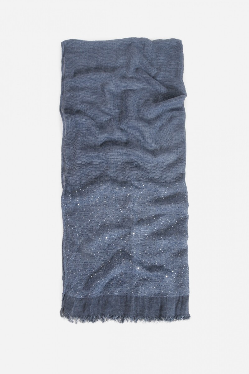 Pashmina con lurex azul piedra