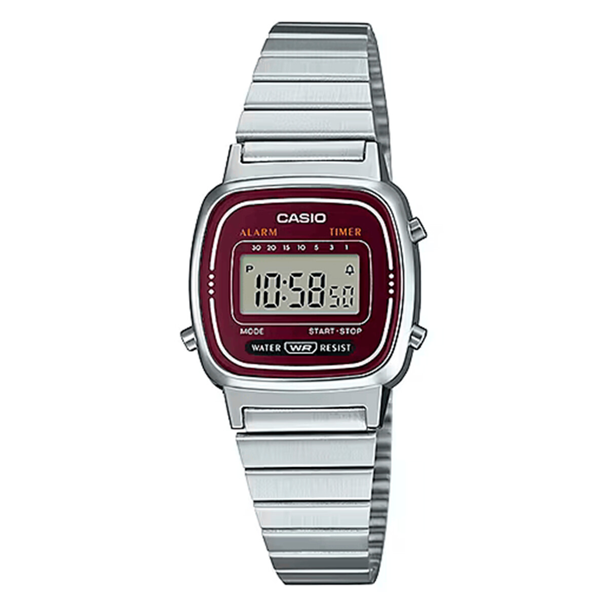 Reloj CASIO LA670WA-4DFen Acero Plata Esfera 30mm 