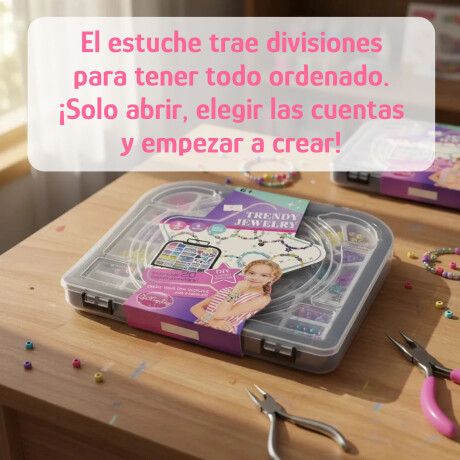 Set de Cuentas Creativo P/Crear Pulseras/Brazaletes 6+años Multicolor