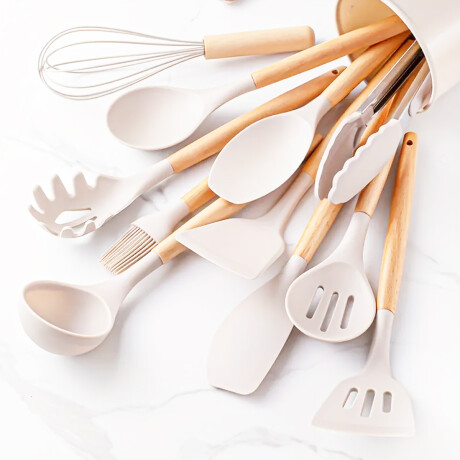 Set De Utensillos De Cocina 12 Accesorios Blanco