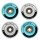 Set 4 Ruedas De Silicona Para Patín Artístico 58mm Blanco