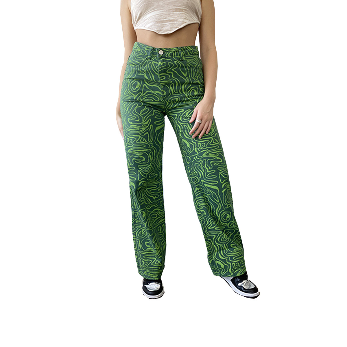 Pantalon de dama - BRP0857GREENMULTI - GREEN 