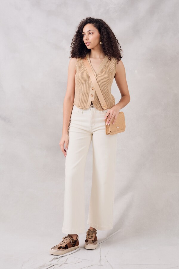 Chaleco Lurex Camel