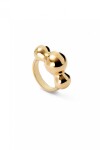 ANILLO EN ALEACIÓN DE METALES BAÑADO EN ORO 18K Y TRES BOLAS CENTRALES Anillo